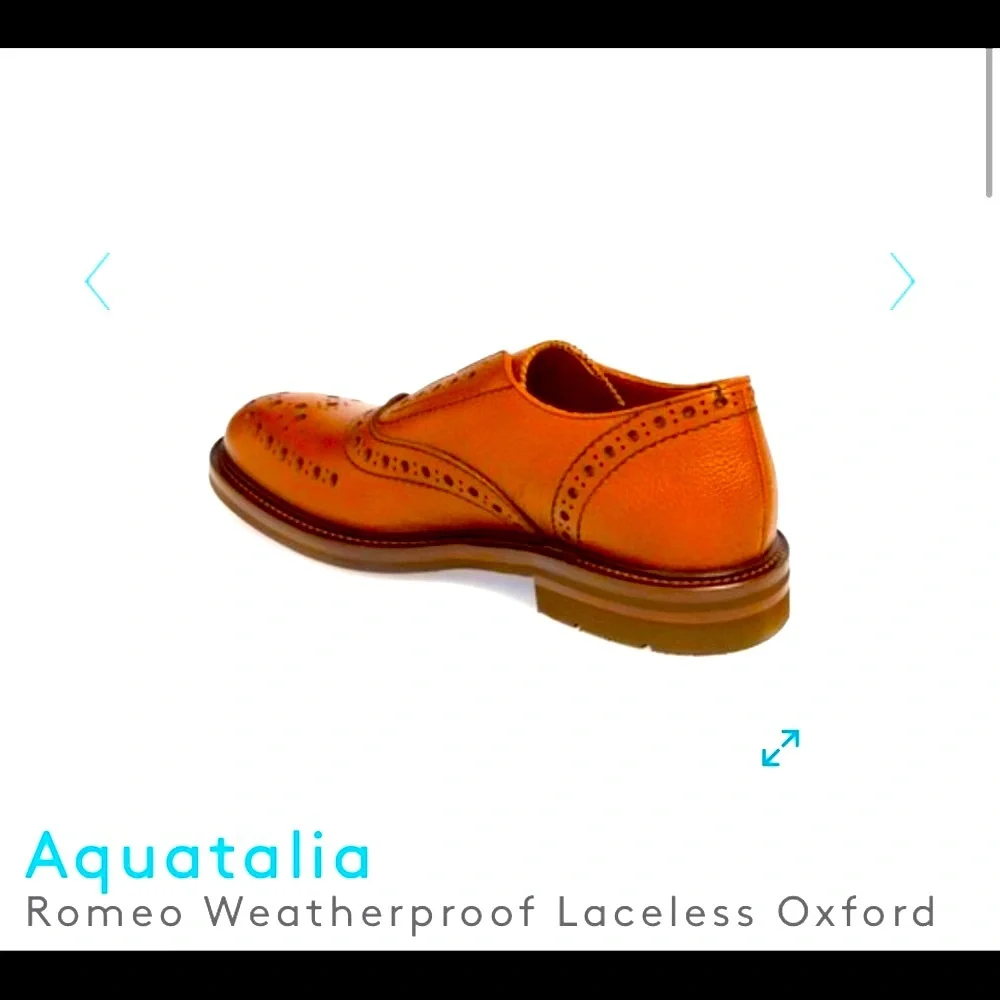 BRAND NEW MEN'S AQUATALIA WEATHERPROOF OXFORD. WITH BAG SIZE 10.5 (LACELESS) - Picture 4 of 9